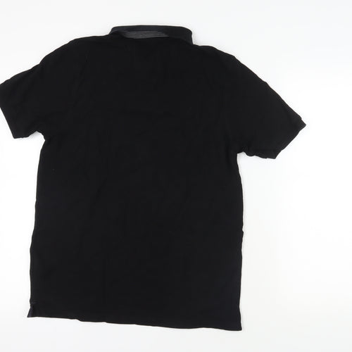 Marks and Spencer Black Polo Shirt, Size M, Short Sleeve