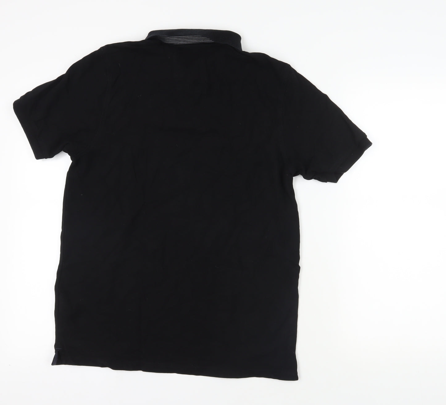 Marks and Spencer Black Polo Shirt, Size M, Short Sleeve