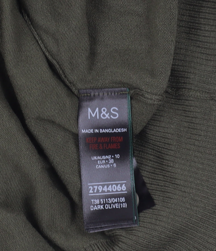 Marks and Spencer Green Cardigan Size 10 - Stylish Knit