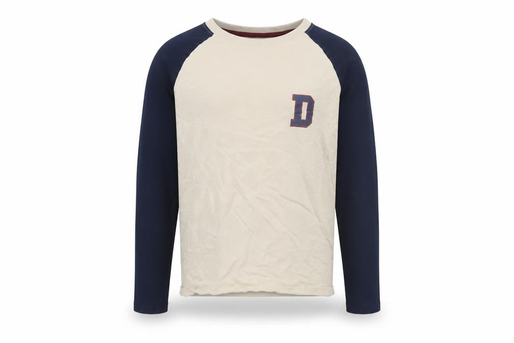 Marks & Spencer Beige and Black Long Sleeve T-Shirt 11-12Y