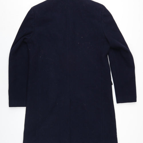 ASOS Mens Blue Overcoat Coat Size M Button