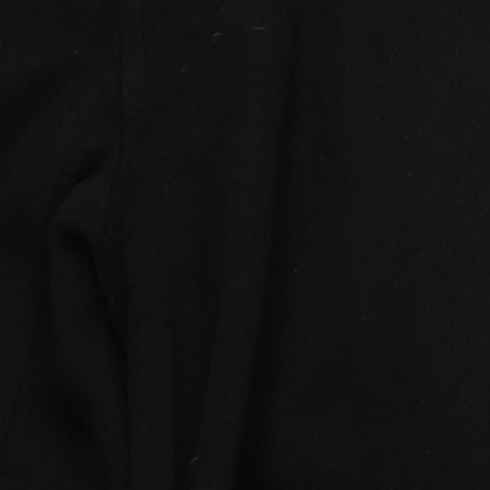 Austin Reed Womens Black Overcoat Coat Size 12 Button