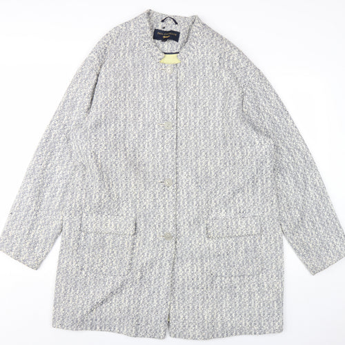 Paul Costelloe Womens White Jacket Coat Size 20 Button
