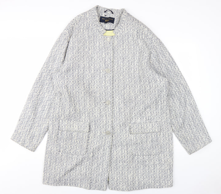 Paul Costelloe Womens White Jacket Coat Size 20 Button