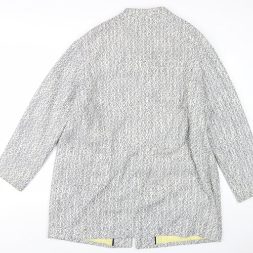 Paul Costelloe Womens White Jacket Coat Size 20 Button