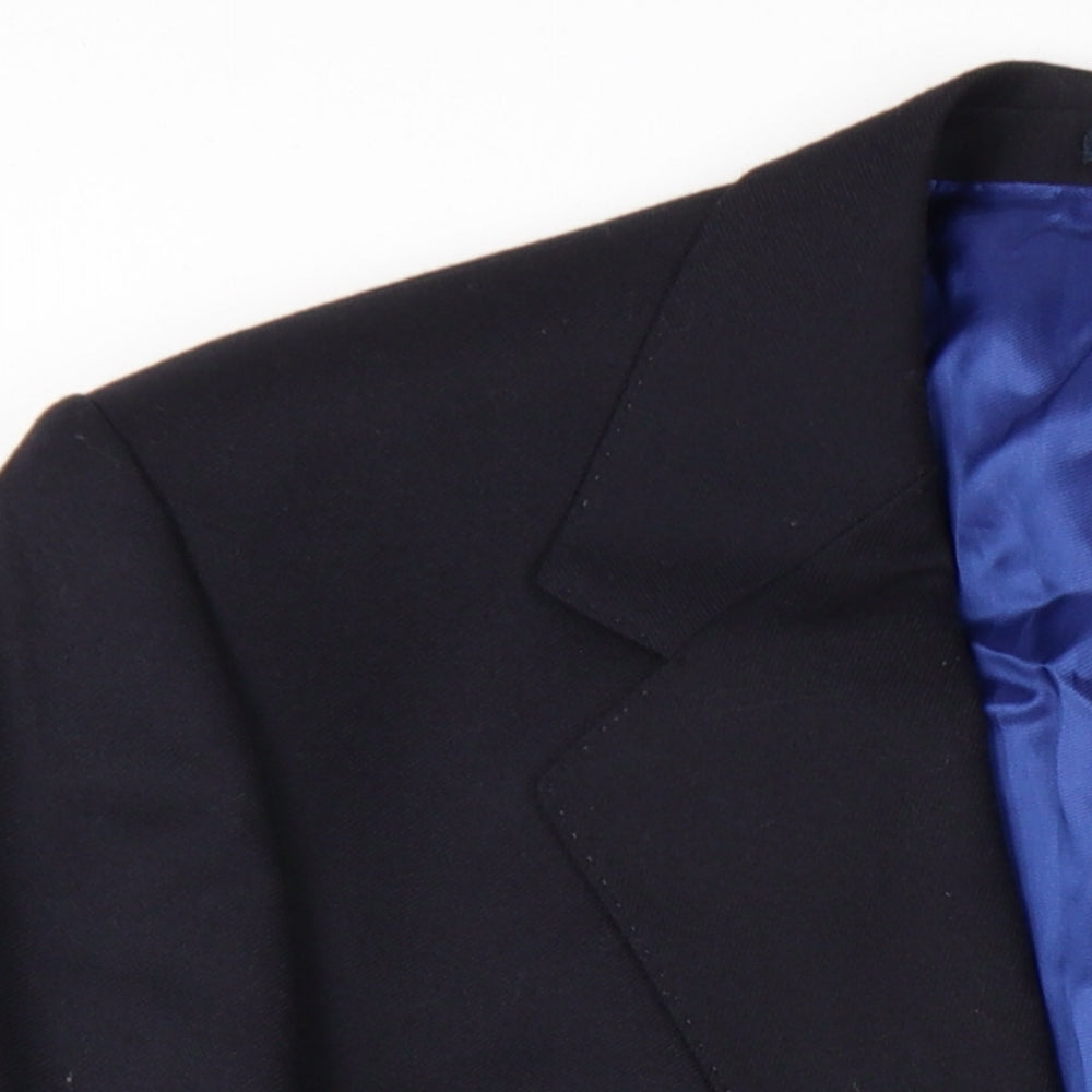 Brook Taverner Mens Black Wool Jacket Blazer Size 48 Regular