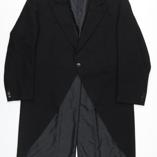 WILVORST Mens Black Wool Jacket Suit Jacket Size 52 Regular