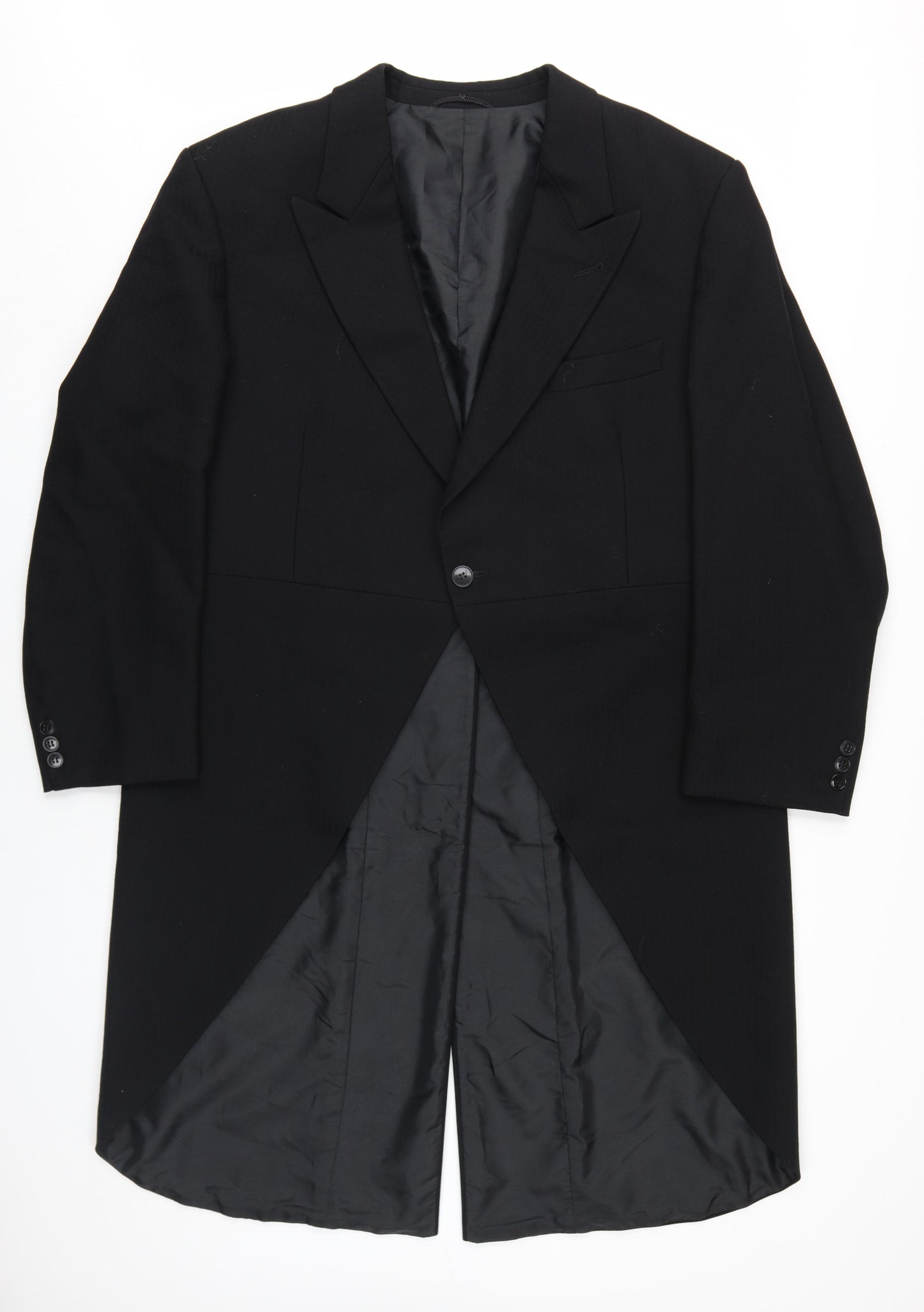 WILVORST Mens Black Wool Jacket Suit Jacket Size 52 Regular