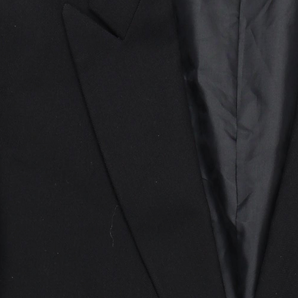 WILVORST Mens Black Wool Jacket Suit Jacket Size 52 Regular
