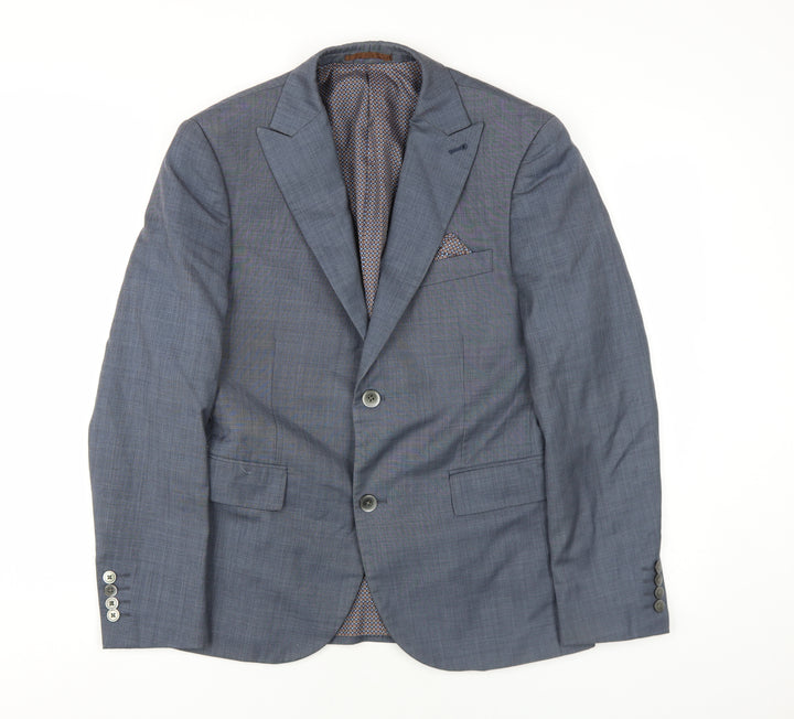 NEXT Mens Grey Wool Jacket Blazer Size 38 Regular