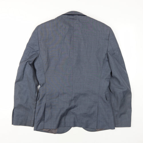NEXT Mens Grey Wool Jacket Blazer Size 38 Regular