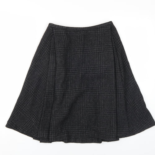 Ralph Lauren Womens Green Plaid Wool A-Line Skirt Size 10 Zip