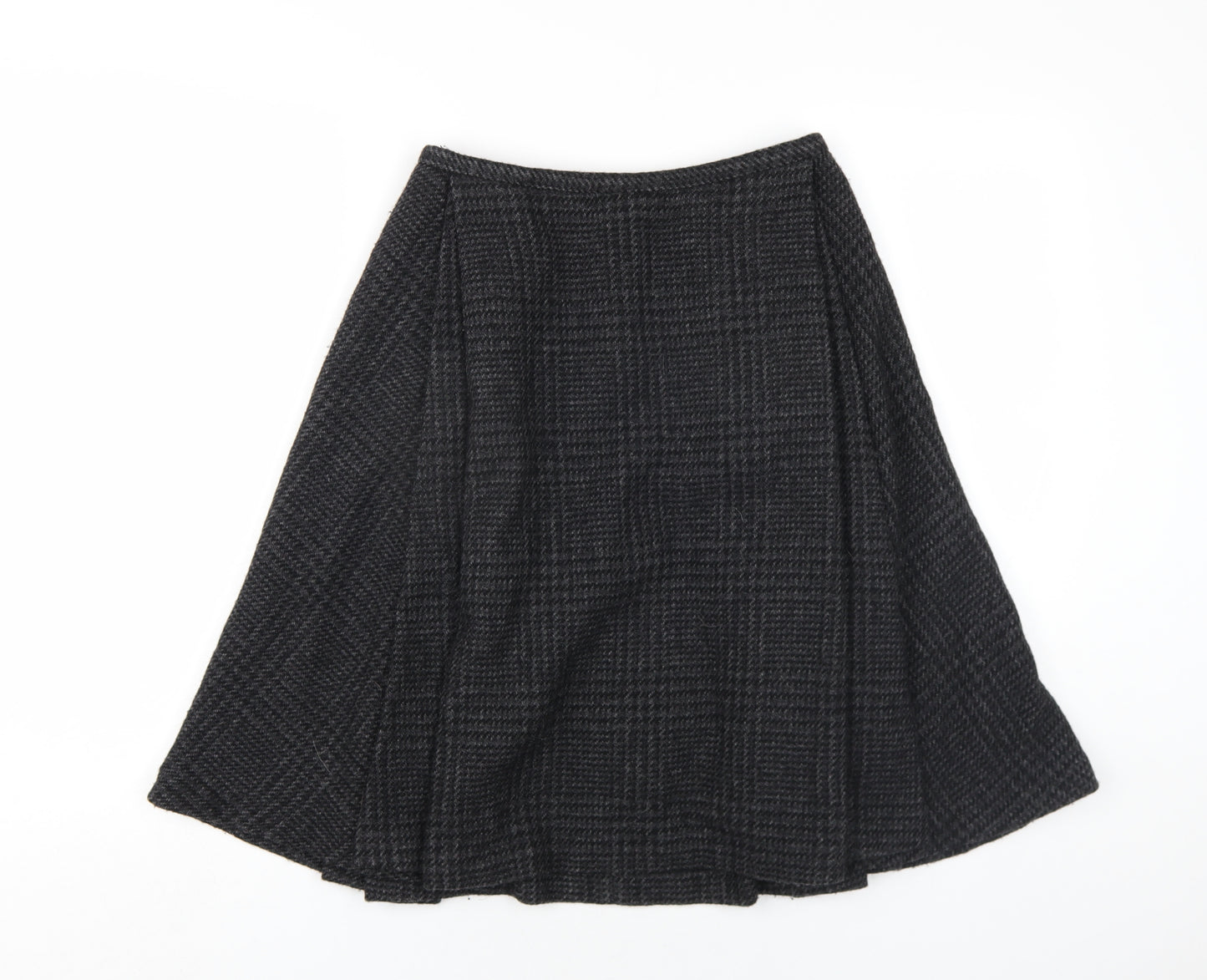 Ralph Lauren Womens Green Plaid Wool A-Line Skirt Size 10 Zip