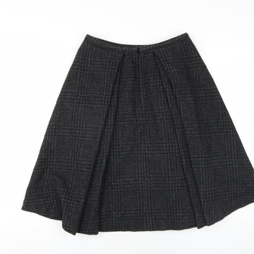 Ralph Lauren Womens Green Plaid Wool A-Line Skirt Size 10 Zip