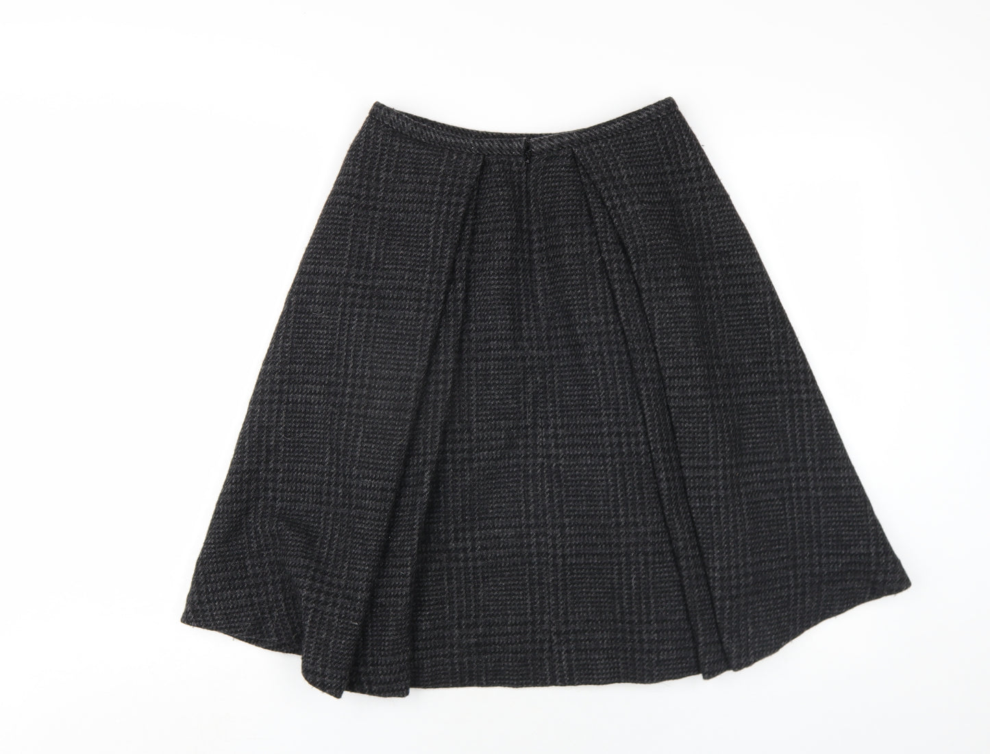 Ralph Lauren Womens Green Plaid Wool A-Line Skirt Size 10 Zip