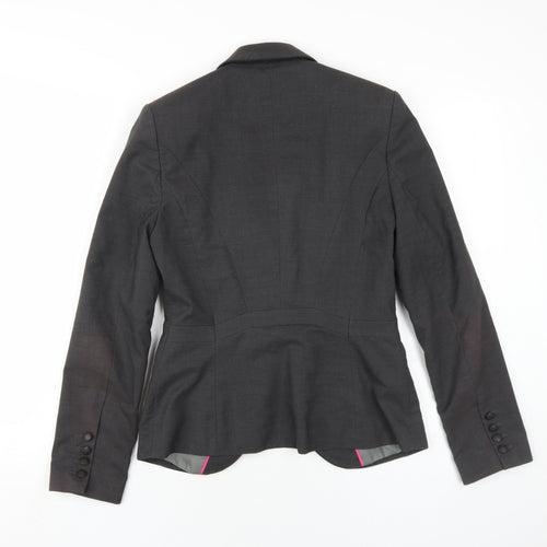 NEXT Womens Grey Polyester Jacket Blazer Size 8
