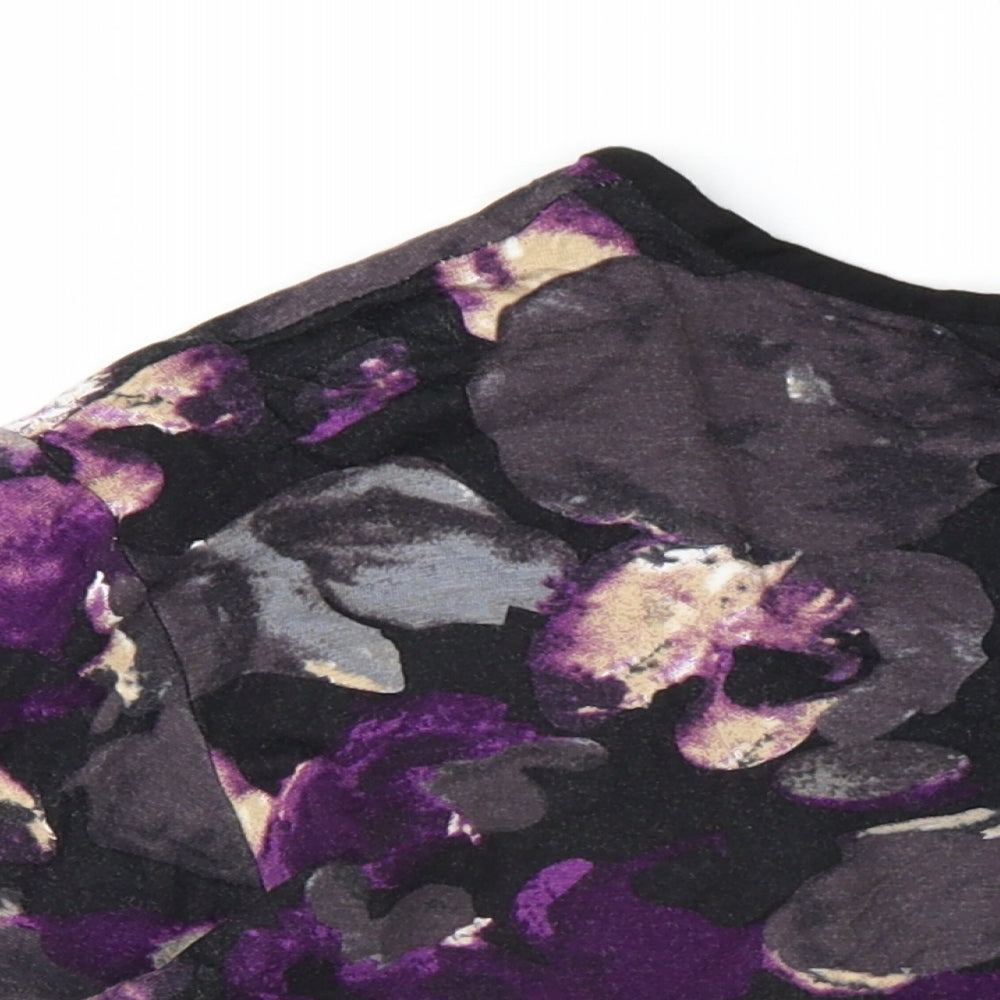 Just Elegance Womens Multicoloured Floral Viscose Basic T-Shirt Size 18 Square Neck