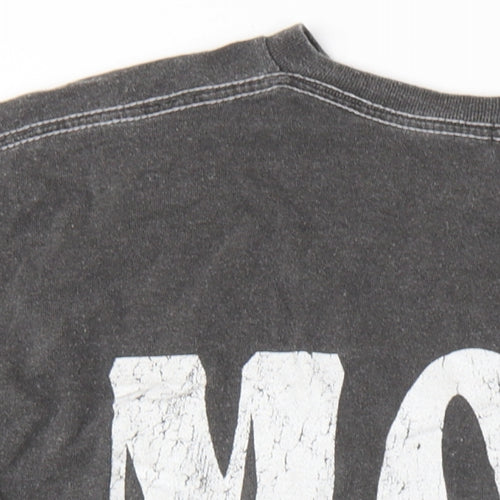Topshop Womens Grey Cotton Basic T-Shirt Size XL Round Neck