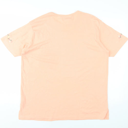EWM Womens Pink Polyester Basic T-Shirt Size 14 Round Neck