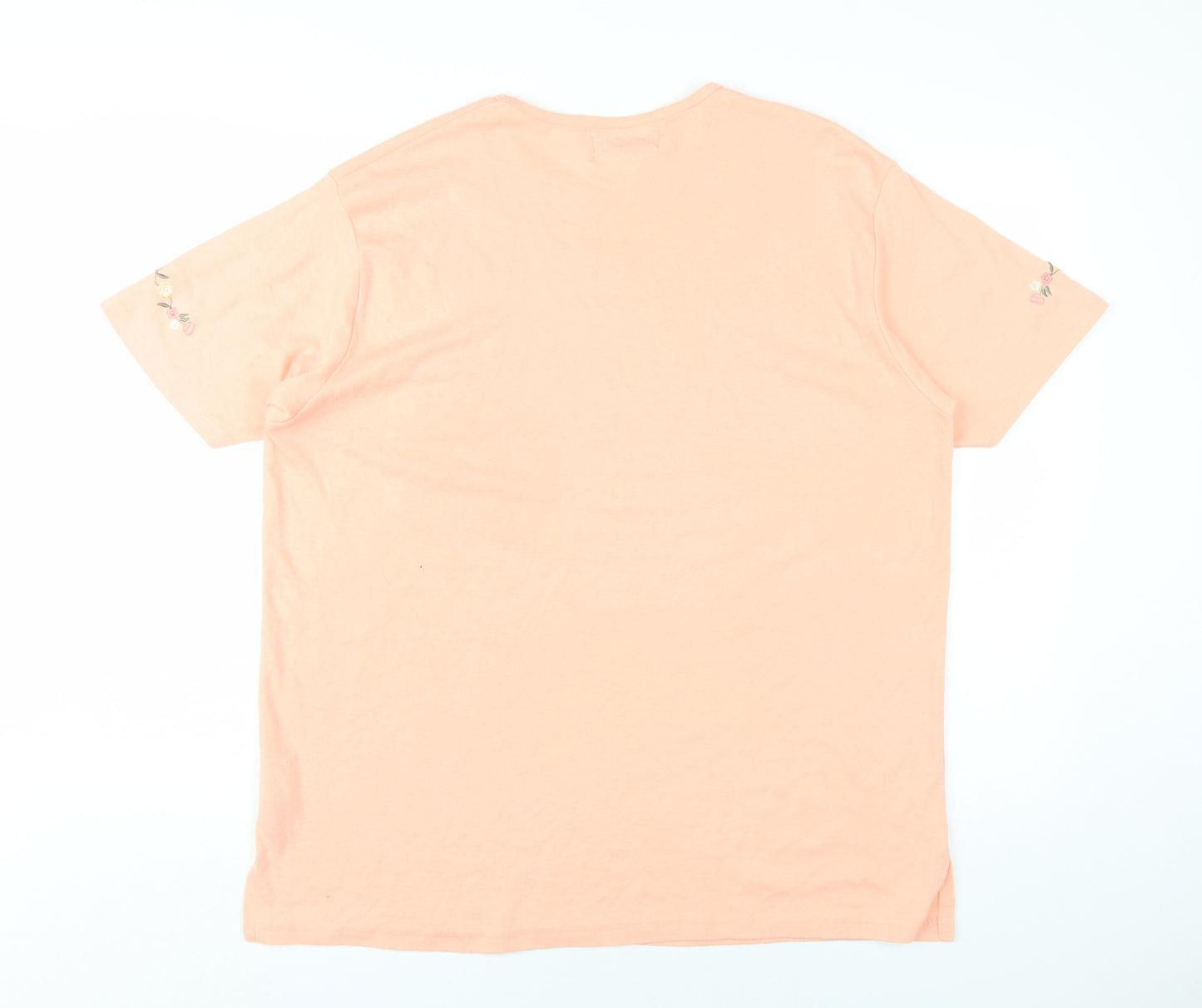 EWM Womens Pink Polyester Basic T-Shirt Size 14 Round Neck