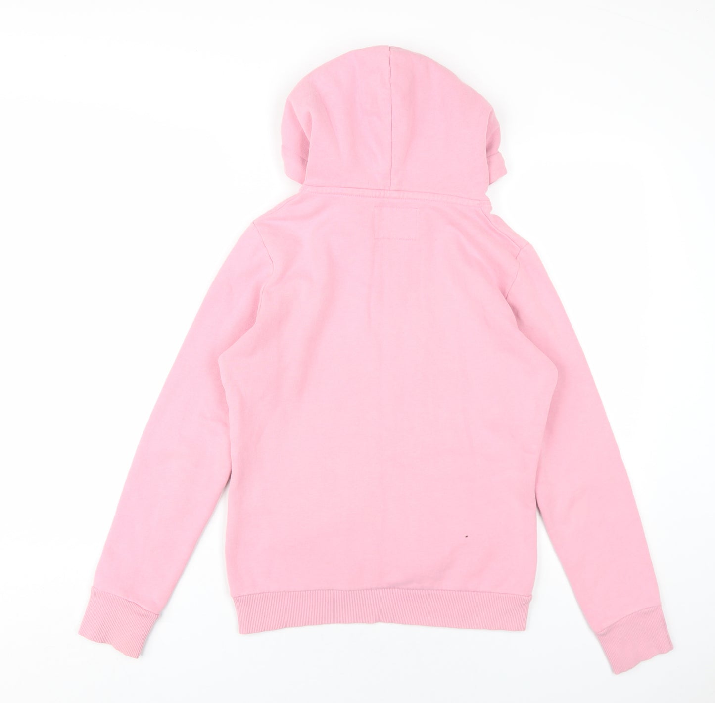 Superdry Womens Pink Cotton Pullover Hoodie Size 8 Pullover