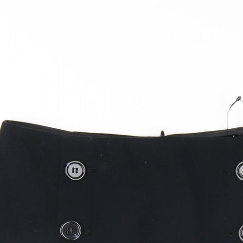 Marks and Spencer Womens Black Patent Leather A-Line Skirt Size 8 Zip