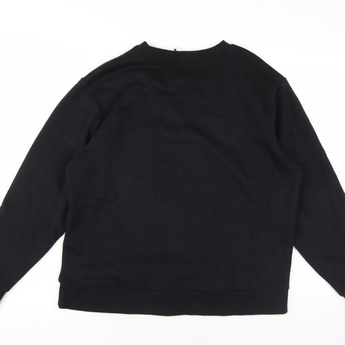 Marks and Spencer Womens Black Cotton Pullover Sweatshirt Size M Pullover