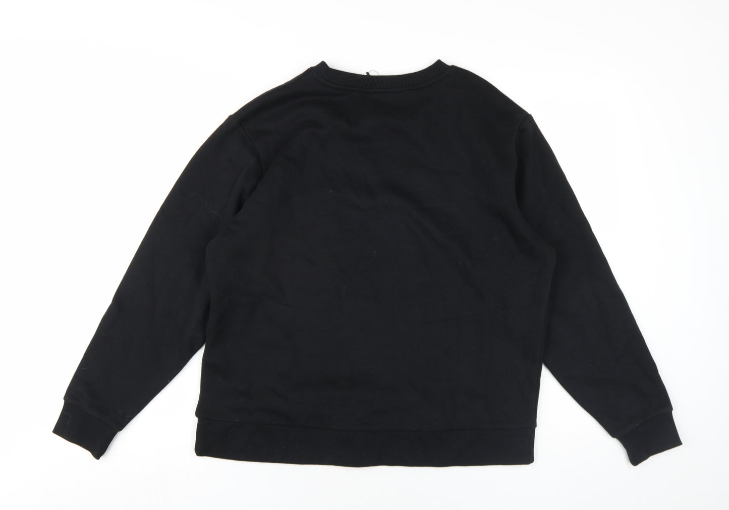 Marks and Spencer Womens Black Cotton Pullover Sweatshirt Size M Pullover