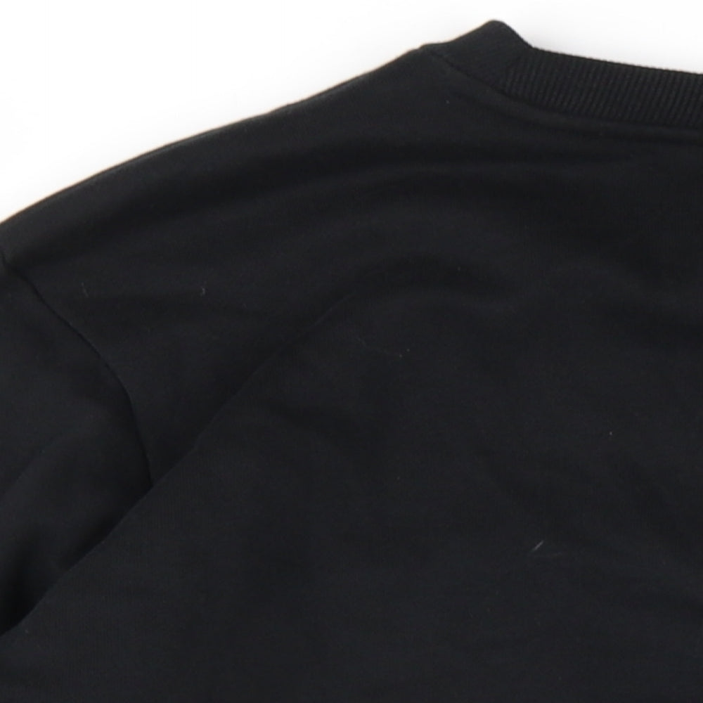 Marks and Spencer Womens Black Cotton Pullover Sweatshirt Size M Pullover