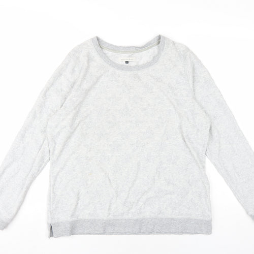 Maison de Nimes Womens Grey Cotton Pullover Sweatshirt Size 14 Pullover