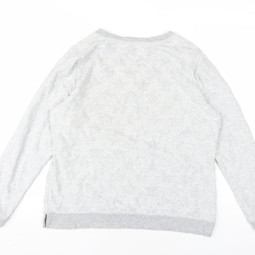 Maison de Nimes Womens Grey Cotton Pullover Sweatshirt Size 14 Pullover