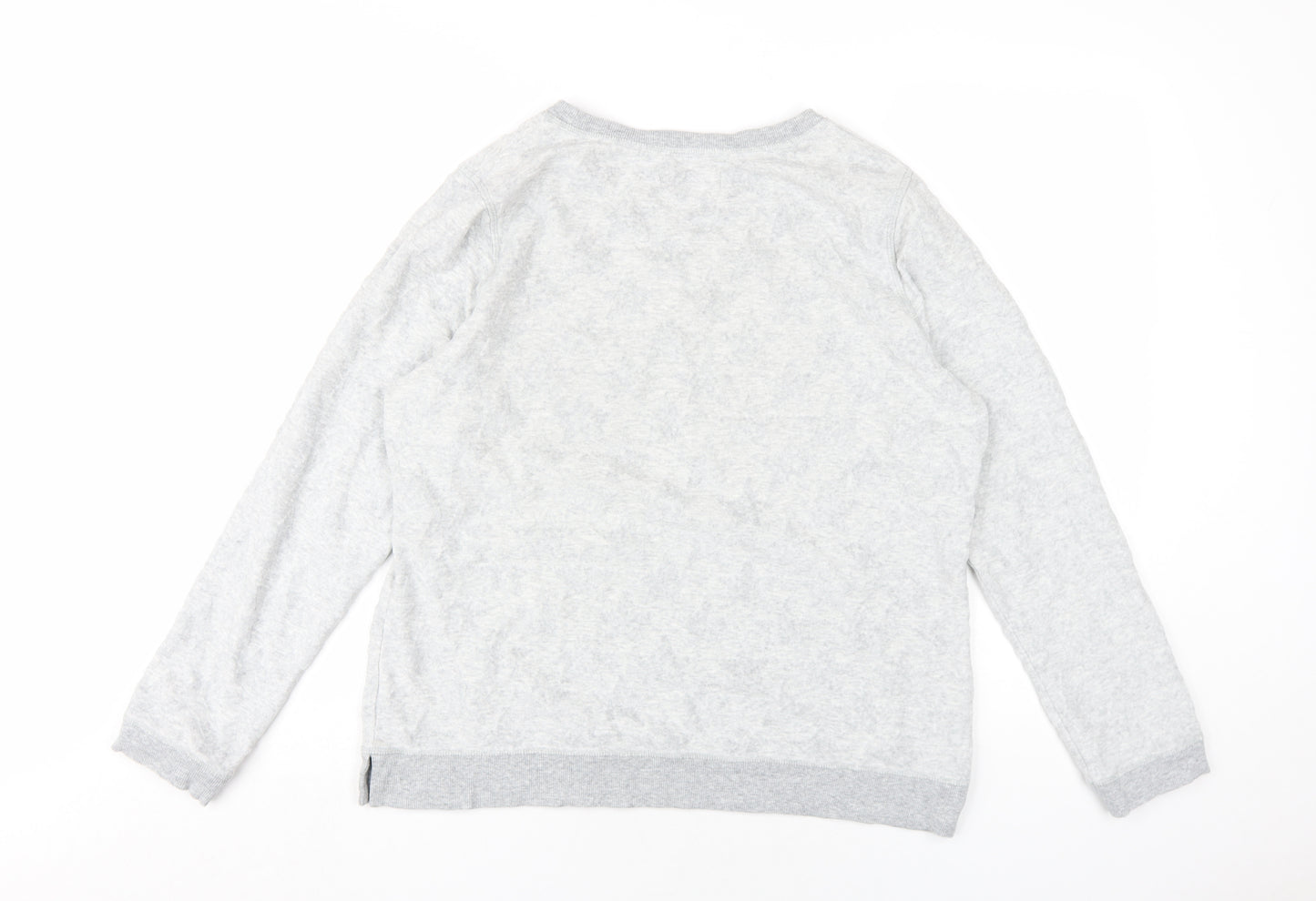 Maison de Nimes Womens Grey Cotton Pullover Sweatshirt Size 14 Pullover
