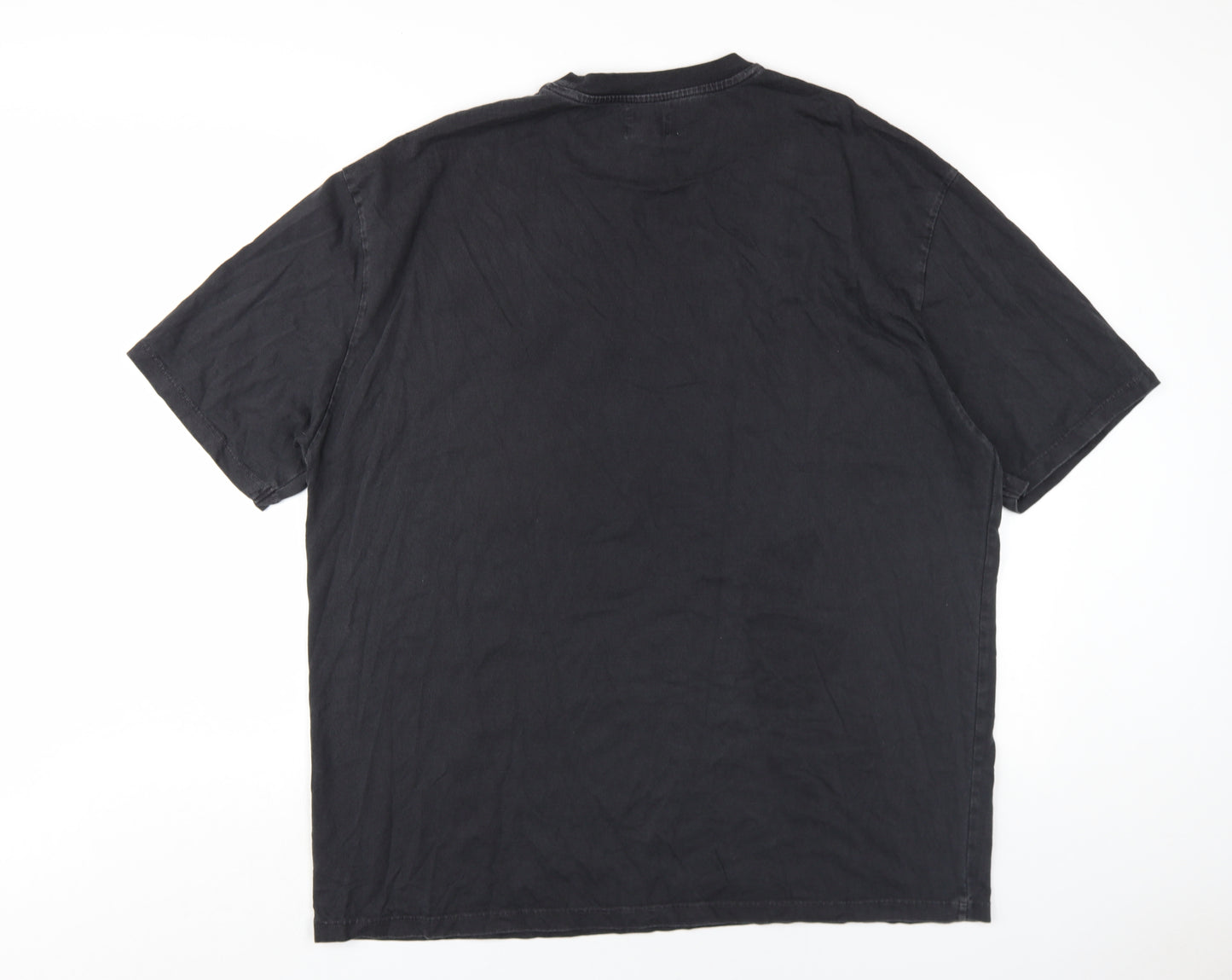 River Island Mens Grey Cotton T-Shirt Size XL Round Neck - Calabasas MT. Peaks