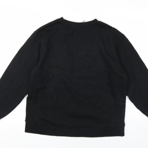 Marks and Spencer Womens Black Cotton Pullover Sweatshirt Size M Pullover