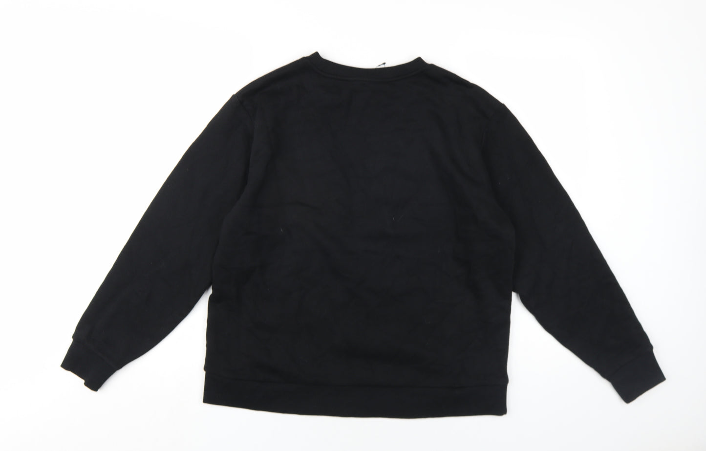 Marks and Spencer Womens Black Cotton Pullover Sweatshirt Size M Pullover