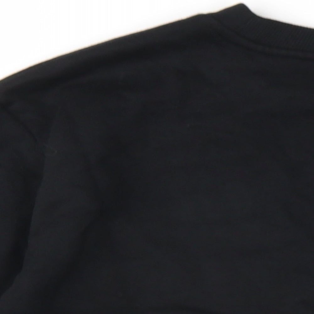 Marks and Spencer Womens Black Cotton Pullover Sweatshirt Size M Pullover