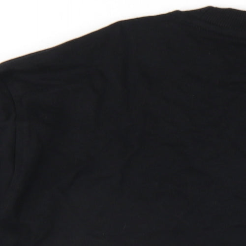 Marks and Spencer Mens Black Cotton Pullover Sweatshirt Size M