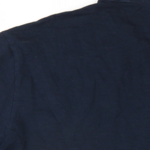 Autograph Mens Blue Cotton T-Shirt Size XL Round Neck