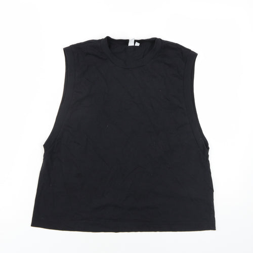 & Other Stories Womens Black Cotton Basic Tank Size S Round Neck