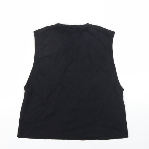 & Other Stories Womens Black Cotton Basic Tank Size S Round Neck