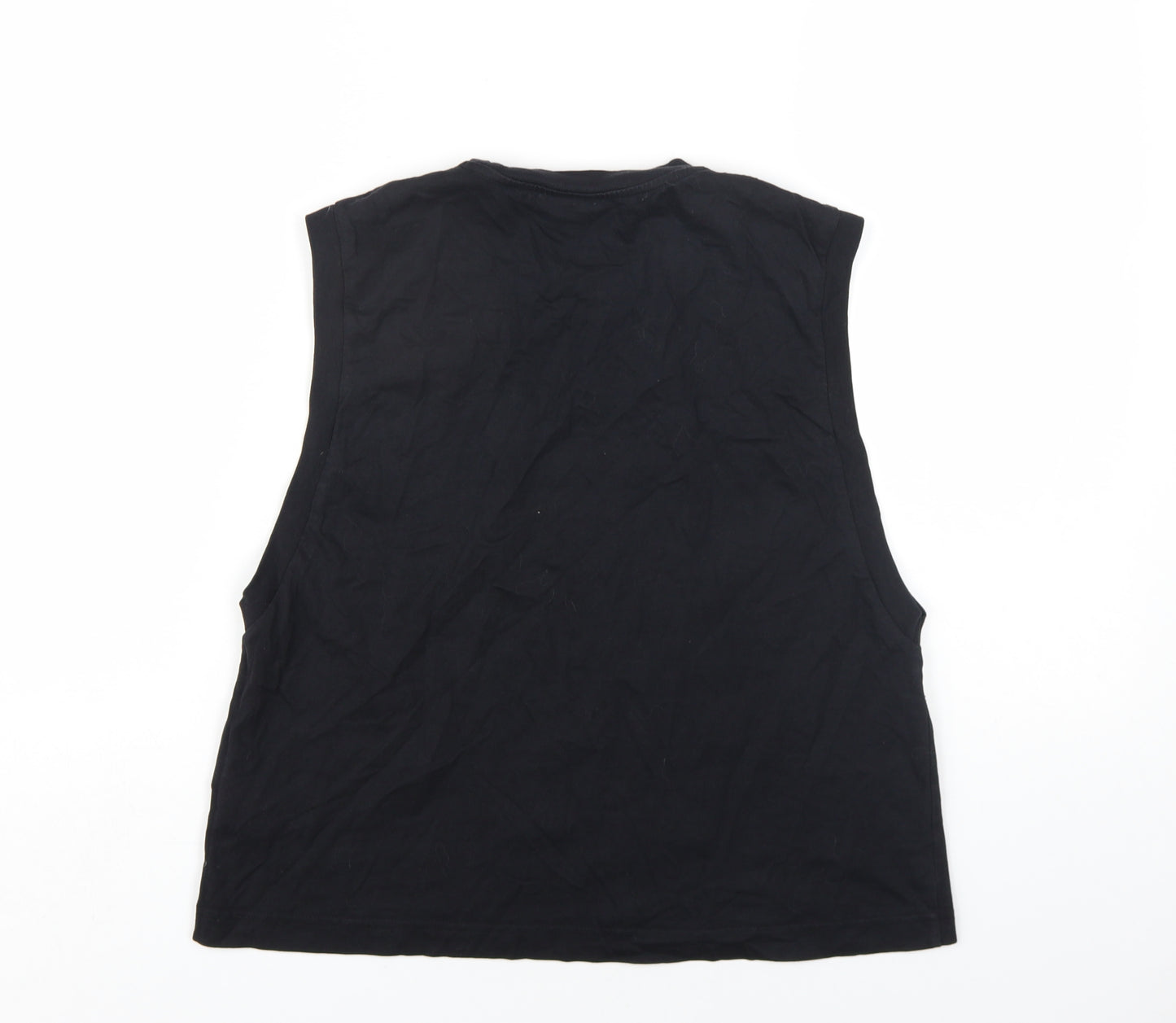 & Other Stories Womens Black Cotton Basic Tank Size S Round Neck