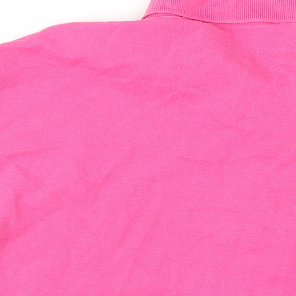 NEXT Mens Pink Cotton Polo Size XL Collared Button