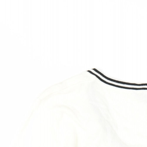 Sarah Hamilton Womens Ivory Scoop Neck Viscose Pullover Jumper Size M