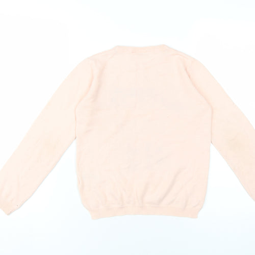 pepperts! Girls Pink Round Neck Acrylic Pullover Jumper Size 10-11 Years Pullover - Santa is my BFF