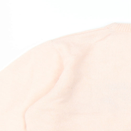 pepperts! Girls Pink Round Neck Acrylic Pullover Jumper Size 10-11 Years Pullover - Santa is my BFF