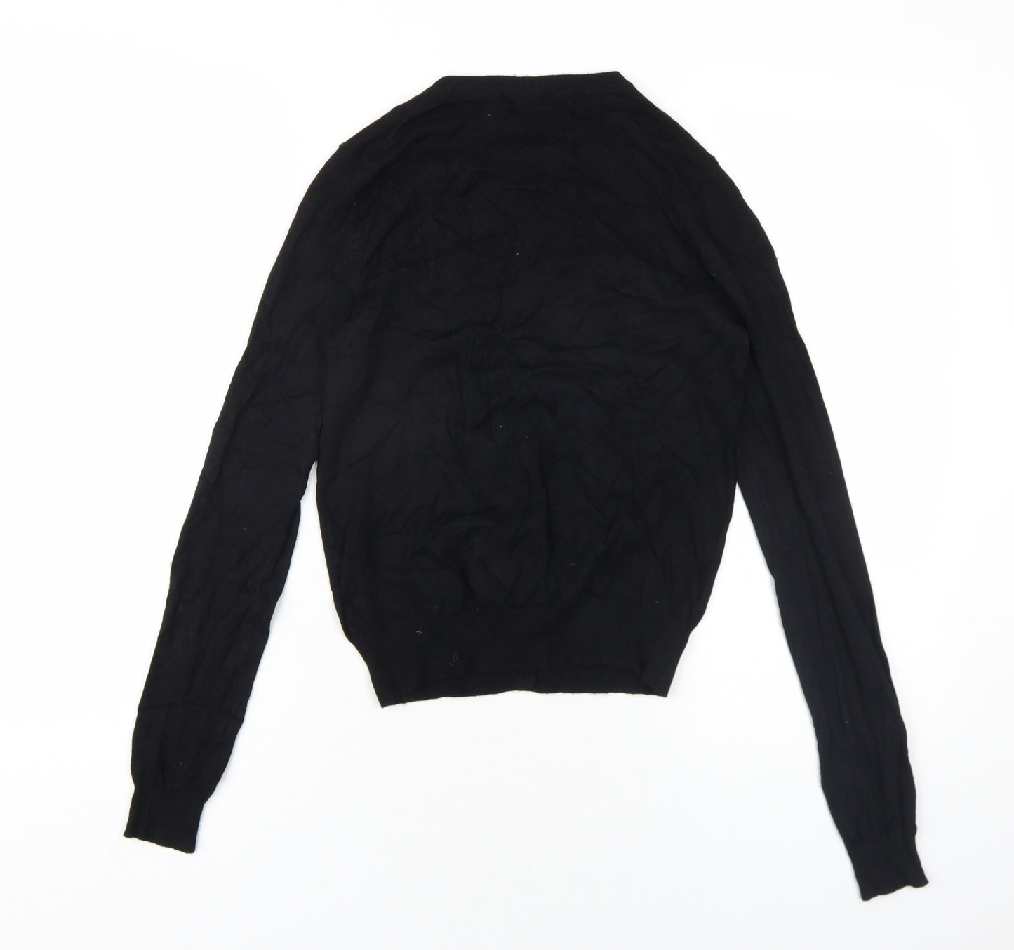 Marks and Spencer Womens Black Round Neck Viscose Cardigan Jumper Size 8