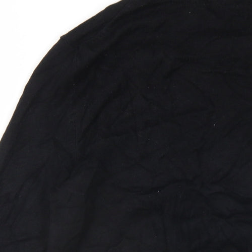 Marks and Spencer Womens Black Round Neck Viscose Cardigan Jumper Size 8