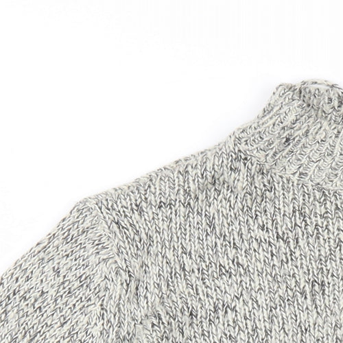 VERO MODA Womens Grey Mock Neck Acrylic Pullover Jumper Size L