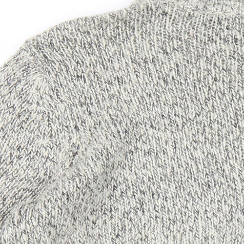 VERO MODA Womens Grey Mock Neck Acrylic Pullover Jumper Size L