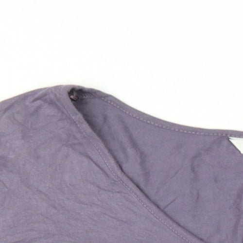 EAST Womens Purple Viscose Basic T-Shirt Size 20 V-Neck